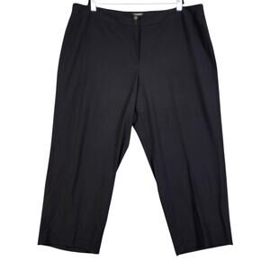 Calvin Klein Womens Black Classic Trouser Dress Pant‎ Slacks Plus Size 22W Black